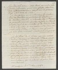 6 vues  - [Tronchin, François]. Copie non autographe d\'une lettre [à Jérôme Devigneux].- Délices, 26 mars 1784 (ouvre la visionneuse)