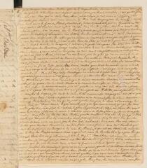 2 vues  - Tronchin, F[rançois]-L[ouis]. Lettre autographe signée à sa soeur M[arie-]E[lisabeth dite Betie] Tronchin, à Genève.- Londres, 13 mars 1765 (ouvre la visionneuse)