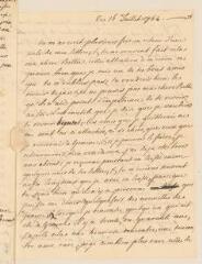 4 vues  - Tronchin, F[rançois]-L[ouis]. Lettre autographe signée à sa soeur M[arie-]E[lisabeth dite Betie] Tronchin, \'chez Mr Tronchin, professeur en médecine\', à Genève.- 16 juillet 1764 (taxe postale) (ouvre la visionneuse)