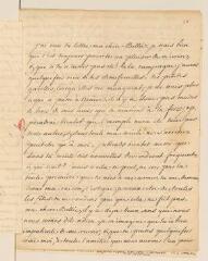 4 vues  - Tronchin, F[rançois]-L[ouis]. Lettre autographe signée à sa soeur M[arie-]E[lisabeth dite Betie] Tronchin, \'chez Mr Tronchin, professeur en médecine\', à Genève.- 14 novembre 1763 (taxe postale) (ouvre la visionneuse)