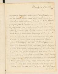 4 vues  - [Diodati, Marie-Elisabeth, dite Bétie]. Lettre autographe non signée à son père [Théodore Tronchin].- Chouilly, 6 juillet [1769] (ouvre la visionneuse)