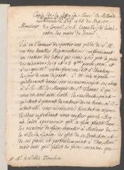 4 vues  - Mellarède, [Pierre]. Copie, de la main du destinataire, d\'une lettre au syndic [id est l\' ancien syndic Antoine] Tronchin.- Rivoles [id est Rivoli], 11 novembre 1716 (ouvre la visionneuse)