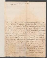 4 vues  - Poncharra, [Moïse Du Port de]. Lettre autographe signée [à Jean Tronchin], au lendemain du départ de celui-ci pour Paris.- Genève, 21 avril 1727 (ouvre la visionneuse)