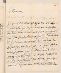 4 vues  - Erlach, [Jérôme] d\'. Lettre autographe signée à [Jean Tronchin].- Berne, 9 janvier 1735 (ouvre la visionneuse)