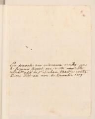 2 vues  - Note non signée relative à l\'ordonnance rendue dans l\'affaire opposant la veuve d\'Abraham de Martine à Pierre Odet en décembre 1719.- [Juin 1727] (ouvre la visionneuse)