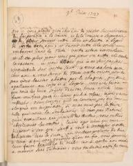 4 vues  - M[olènes, Anne, épouse de Jean] Tronchin. Lettre autographe signée à son mari [Jean] Tronchin, procureur général, à Paris.- 9 juin 1727 (ouvre la visionneuse)