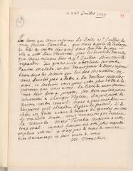 4 vues  - M[olènes, Anne, épouse de Jean] Tronchin. Lettre autographe signée, à son mari [Jean] Tronchin, ancien procureur général, à Paris.- 25 juillet 1727 (ouvre la visionneuse)