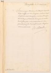 2 vues  - Morville, [Charles-Jean-Baptiste Fleuriau, comte] de. Lettre non autographe signée à [Jean] Tronchin.- Versailles, 15 août 1727 (ouvre la visionneuse)