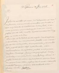 2 vues  - Lautrec, [Daniel-François de Gelas de Voisins d\'Ambres, vicomte de]. Lettre non autographe signée à [Jean] Tronchin.- Genève, 11 juin 1738 (ouvre la visionneuse)