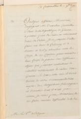 4 vues  - Vergennes, [Charles Gravier, comte] de. Lettre non autographe signée à [Louis-Héraclius-Melchior], vicomte de Polignac.- Fontainebleau, 13 novembre 1783 (ouvre la visionneuse)