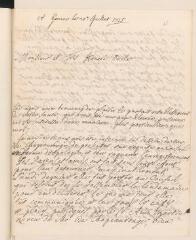 4 vues  - Trembley, J[acques]. Lettre autographe signée à son oncle [à la mode de Bretagne, Jean Tronchin].- Genève, 20 juillet 1735 (ouvre la visionneuse)