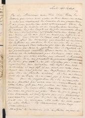 4 vues  - [Tronchin, Jean-Robert (1710 - 1793)]. Lettre autographe non signée à son père Jean Tronchin, chez Jean-Robert Tronchin et Cie, à Lyon.- Lundi 18 juillet [1735] (taxes postales) (ouvre la visionneuse)
