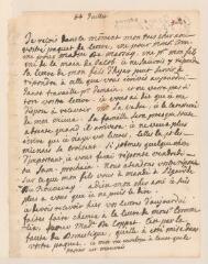 2 vues  - [Tronchin, Anne]. Lettre autographe non signée [à son mari Jean Tronchin].- 6 juillet [1735] (ouvre la visionneuse)