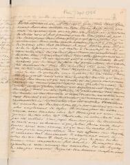4 vues  - Tronchin, [Jean-Robert]. Lettre autographe signée à son père [Jean] Tronchin au haut de la Cité, à Genève.- Paris, 7 septembre 1736 (taxe) (ouvre la visionneuse)