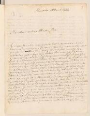 4 vues  - Tronchin, J[ean-]R[obert]. Lettre autographe signée à son père [Jean] Tronchin, à Genève.- Montpellier, 18 août 1732 (taxe et marque postales) (ouvre la visionneuse)