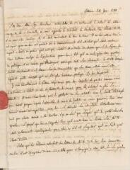 4 vues  - [Saladin de Crans, Charles]. Lettre autographe non signée à Jacob Tronchin au Palais-Royal, à Paris.- Genève, 23 juin 1780 (ouvre la visionneuse)