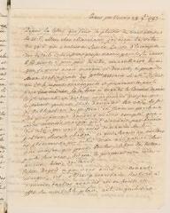 4 vues  - [Saladin de Crans, Antoine]. Lettre autographe non signée [à Jacob Tronchin].- Crans par Versoix, 28 novembre 1783 (ouvre la visionneuse)