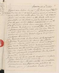4 vues  - [Saladin de Crans, Antoine]. Lettre autographe non signée [à Jacob Tronchin].- Genève, 27 novembre 1780 (ouvre la visionneuse)