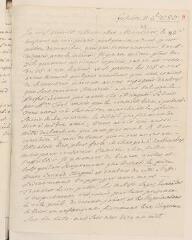 4 vues  - [Saladin de Crans, Antoine]. Lettre autographe non signée [à Jacob Tronchin].- Genève, 11 novembre 1780 (ouvre la visionneuse)