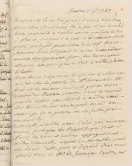 4 vues  - [Saladin de Crans, Antoine]. Lettre autographe non signée à Jacob Tronchin, au Palais Royal, à Paris. Genève,1er novembre 1780 (ouvre la visionneuse)