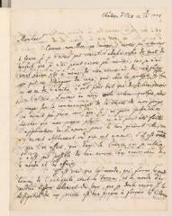 4 vues  - Muller, J[ean de]. Lettre autographe signée à [Jean-Robert] Tronchin[-Boissier], près de Genève.- Château d\'Oex, 13 août 1778 (taxe postale) (ouvre la visionneuse)