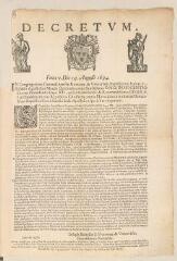 2 vues  - Placard imprimé : décret pontifical mentionné dans le document précédent.- Rome, 19 août 1694 (ouvre la visionneuse)