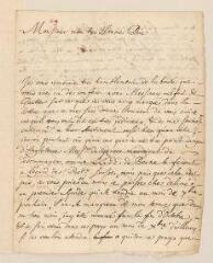 4 vues  - Lettre autographe signée d\'Isaac Senebier à Louis Tronchin.- La Tour, 12 avril 1700 (ouvre la visionneuse)