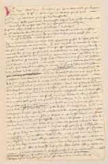 4 vues  - Copie d\'une lettre de [Samuel Bernard] [à un Genevois?] au sujet de l\'affaire entre [Laurent?] de Perissol et [Alexandre] d\'Yze ou Dize, [pasteur de Grenoble], avec le relevé des sommes remises [par Genève] à [Alexandre] Dize en faveur des vallées du Piémont pour les années 1655-1658.- [après 1658] (ouvre la visionneuse)