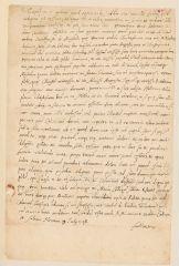 2 vues  - Farel, Guillaume. Lettre autographe signée à Pierre Viret.- Neuchâtel, 19 juillet 1548 (ouvre la visionneuse)