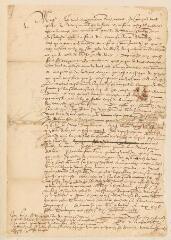 2 vues  - Bomberghen, Daniel de. Lettre autographe signée à Liévin Calvart.- Coulongne, 23 septembre 1568 (ouvre la visionneuse)