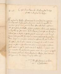 2 vues  - Bourbon, Catherine de, princesse de Navarre. Copie d\'une lettre à Théodore de Bèze.- Nancy, 13/23 juillet 1599 (ouvre la visionneuse)