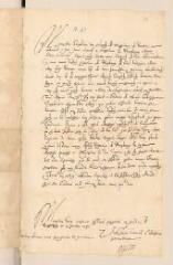 4 vues  - Chaumont, Jean de, seigneur de Quitry. Lettre non autographe signée à Guillaume de La Marck, duc de Bouillon.- Sesselsem, 2 juillet 1587 (ouvre la visionneuse)