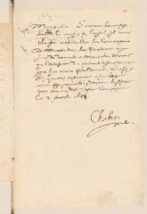 2 vues  - Chabrey, [Esaïe], syndic. Lettre autographe signée à Théodore Tronchin.- 3 avril 1648 (ouvre la visionneuse)