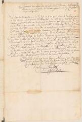 2 vues  - \'Extraict des actes du Synode de la province de Bourgoigne tenu au Pont-de-Velle le dernier apvril 1654\', signé \'Jacques Got\'.- 26 juin 1654 (ouvre la visionneuse)