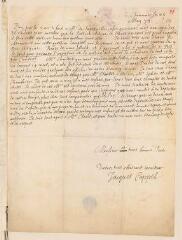 2 vues  - Cappel, Jacques. Lettre autographe signée à Louis Tronchin à Genève.- Saumur, 25 mai [16]79 (ouvre la visionneuse)