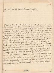 4 vues  - Gaussen, Etienne. Lettre autographe signée à Louis Tronchin.- Saumur, 23 juillet 1671 (ouvre la visionneuse)