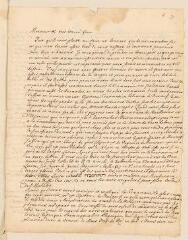 4 vues  - Cappel, Louis. Lettre autographe signée à Louis Tronchin à Lyon, au sujet des études nécessaires pour se préparer à la charge de professeur d\'hébreu.- Saumur, 17 février 1657 (ouvre la visionneuse)