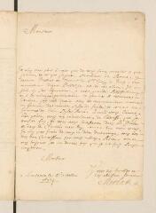 4 vues  - Merlat, Elie. Lettre autographe signée avec cachet à Jacques Ingrand.- Lausanne, 6 octobre 1690 (ouvre la visionneuse)