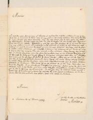 4 vues  - Merlat, Elie. Lettre autographe signée avec cachet à Jacques Ingrand.- Lausanne, 19 février 1705 (ouvre la visionneuse)