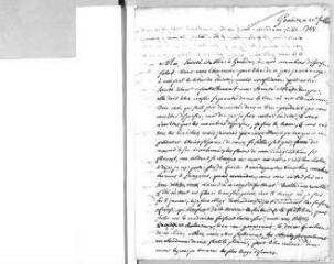 3 vues  - Archimbaud, J[ean]-J[acques] (stud. théol.). Lettre autographe signée à Jacob Vernes et [Benjamin] Carrard. - Genève, 25 juillet 1748 (ouvre la visionneuse)
