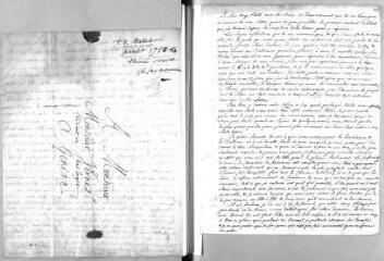 10 vues  - Chapuis, A. 4 lettres autographes signées à Jacob Vernes. - Limoges, Toulouse, Bayone, 13 octobre 1750 - 25 août 1752 (Avec pièce de vers dans la 2e lettre) (ouvre la visionneuse)
